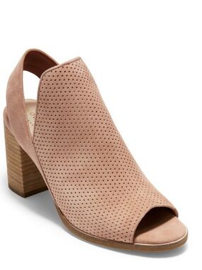 COLE HAAN Callista Slingback Tan Suede Booties Women’s 8.5